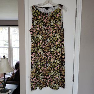 J. Jill size L (14-16) Floral Sleeveless Rayon Dress from Wearever Collection